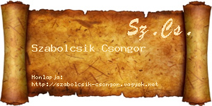 Szabolcsik Csongor névjegykártya
